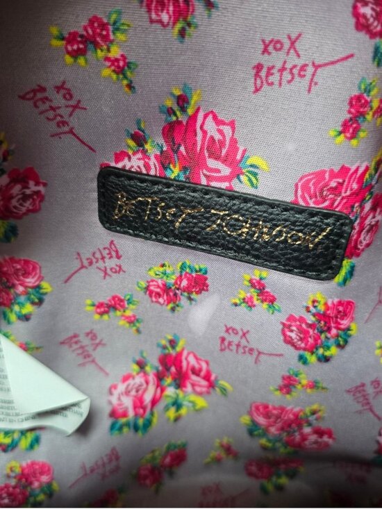 Betsey Johnson Mini Backpack Purse Bag Floral Dog Applique Purple & Pink EUC main image 5